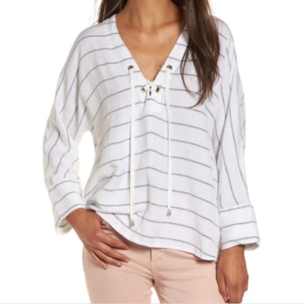 Rails | Lily Positano Linen Blouse